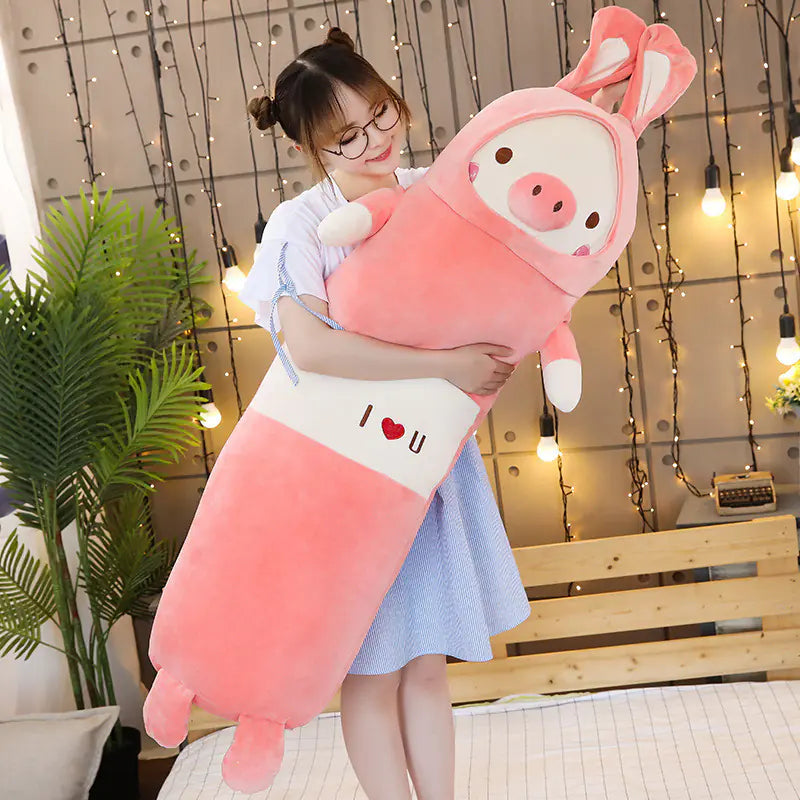 Cute Cartoon Animal Plush Pillows - Soft Pig & Duck