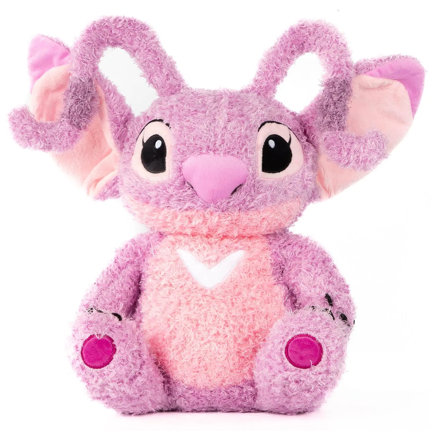 Disney Lilo and Stitch Angel Fuzzy Plush Pillow Buddy - Super Soft Stuffed Pillow - 15 inches