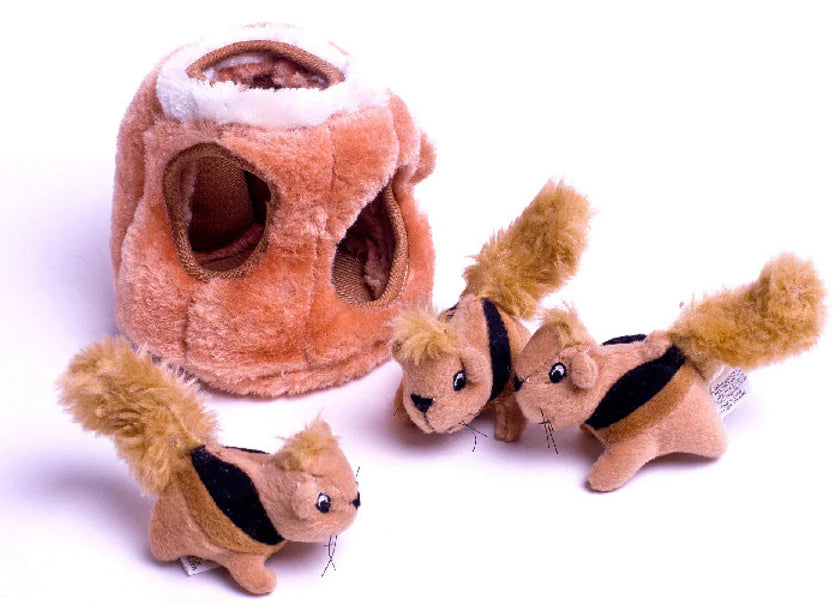 Squeaky Plush Toy for Pets - Hide and Seek Squirrel