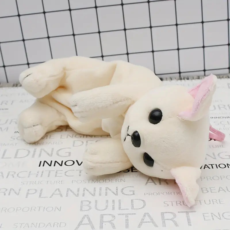 Cartoon Animal Plush Doll Pencil Bag - Golden Retriever & Chihuahua