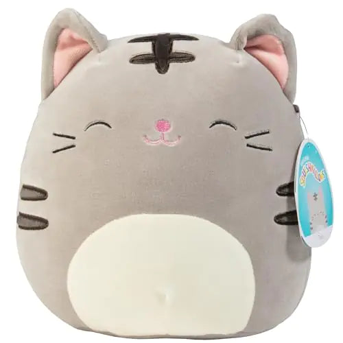 Squishmallows 8-Inch Tally The Grey Cat - Official Jazwares Plush - Collectible Soft & Squishy Kitty Stuffed Animal Toy - Add to Your Squad - Gift for Kids Girls & Boys