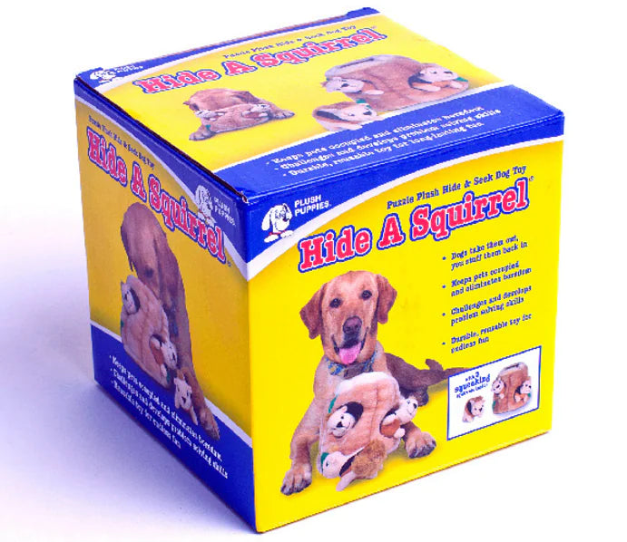 Squeaky Plush Toy for Pets - Hide and Seek Squirrel