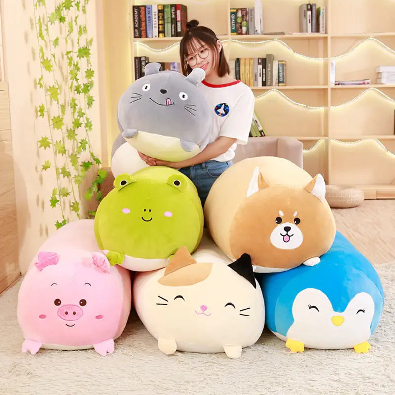 Plush Toy Birthday Gift: Cute Penguin, Shiba Inu, Cat Pillow