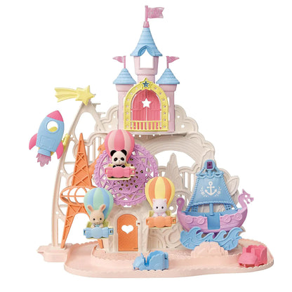 Calico Critters Baby Amusement Park Dollhouse Playset with 3 Figures Included